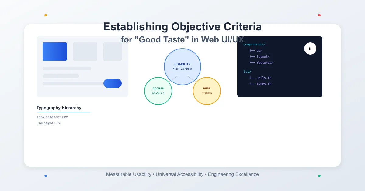 Featured image for Establishing Objective Criteria for "Good Taste" in Web UI/UX - Design, Prompt article