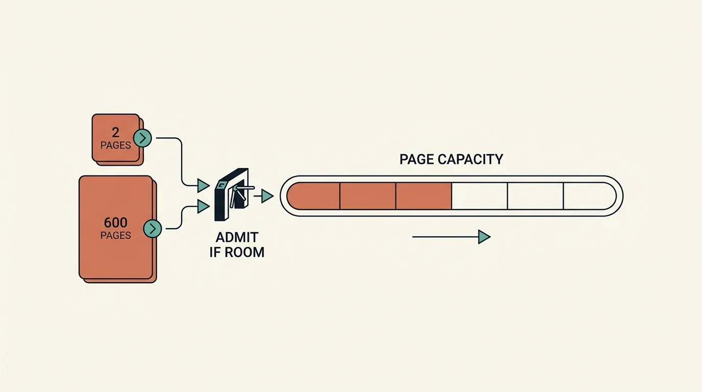 Meter concurrency by page count, not job count